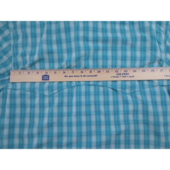 Simms Fishing Shirt Mens‎ Medium Grey Plaid Pearl Snap Performance Vented Pocket - Picture 9 of 11